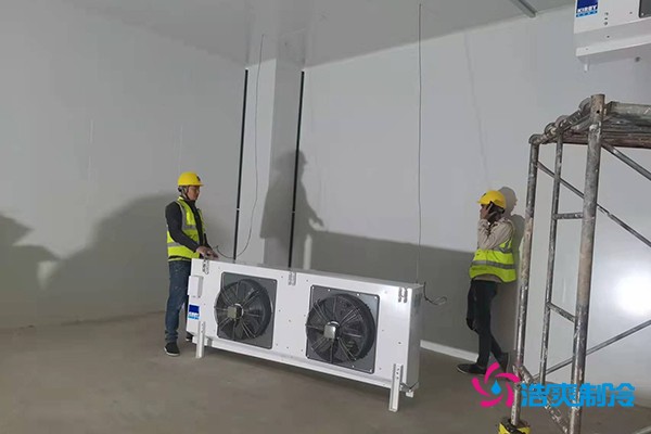 圖為浩爽工人正在吊風(fēng)機